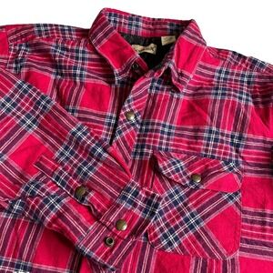 Backpacker Outdoors Mens XL Colorful Flannel Plaid Shacket Grunge Skater Vintage